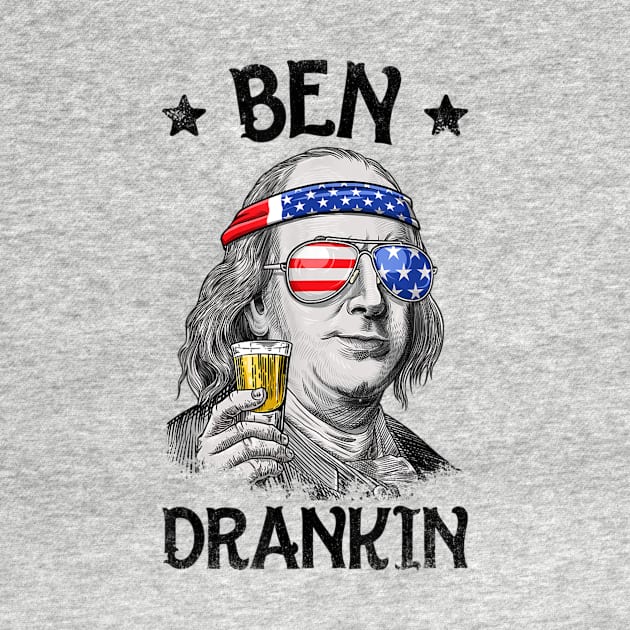 Ben Drankin 4th Of July T Shirt Benjamin Franklin Men Gifts by Tisine